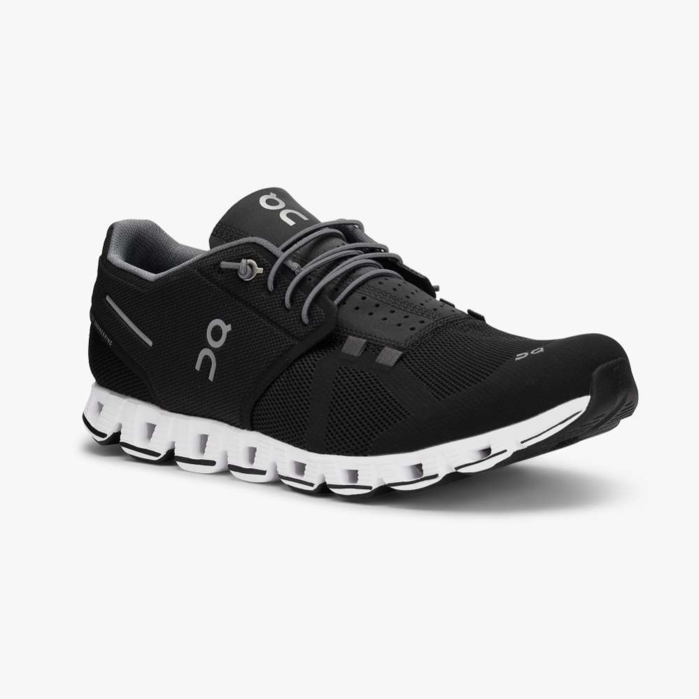 Men's QC Cloud Road Running Shoes Black Website | UK-107649