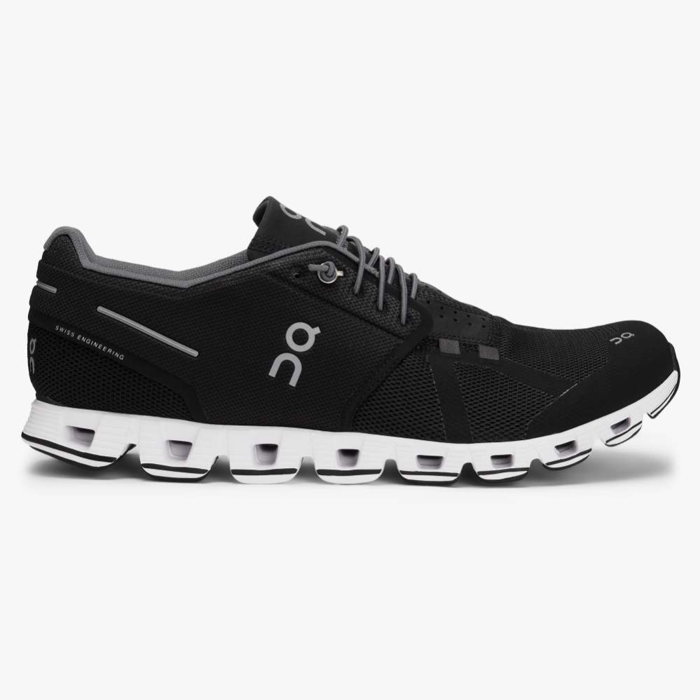 Men\'s QC Cloud Road Running Shoes Black Website | UK-107649