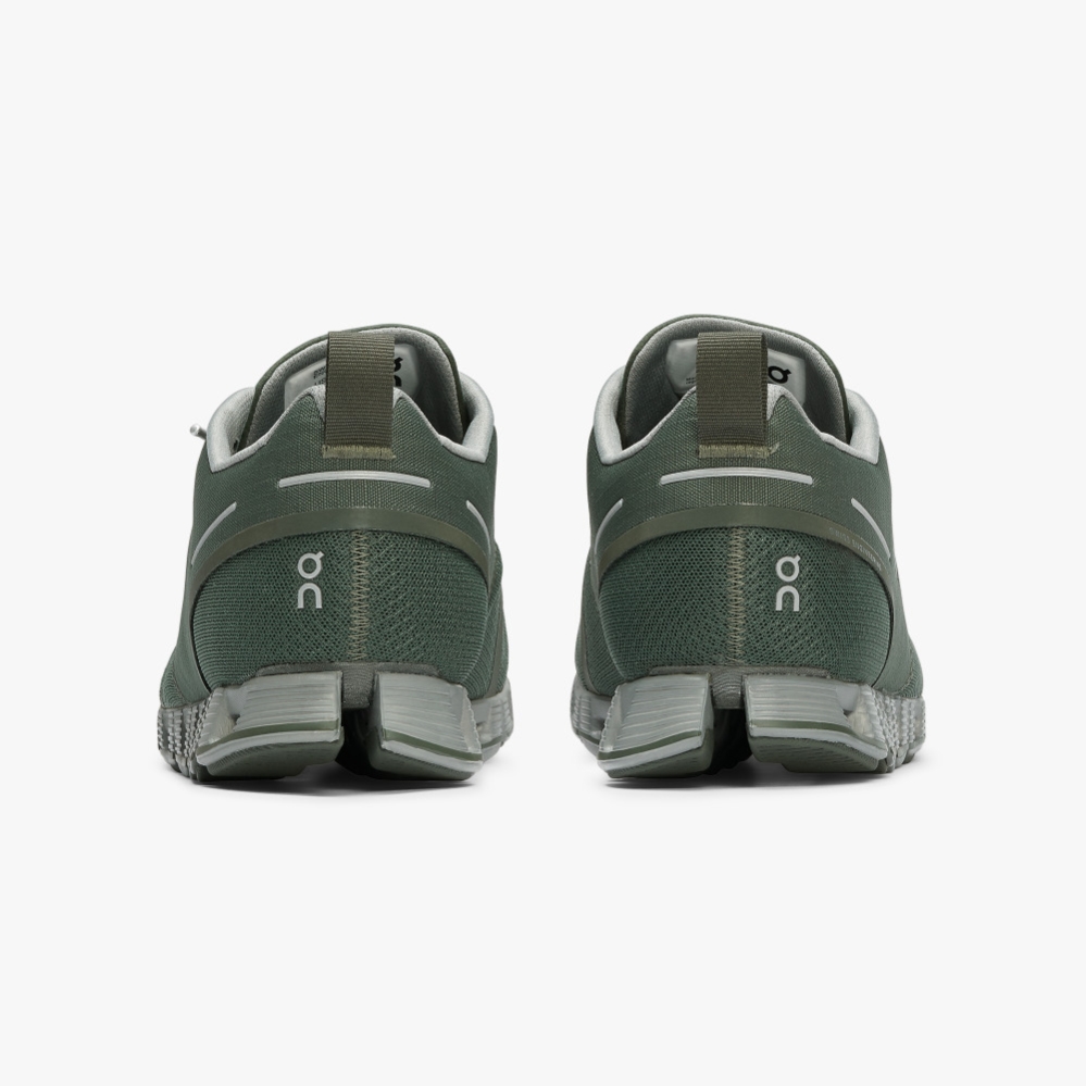 Men's QC Cloud Waterproof Road Running Shoes Green Website | UK-750913