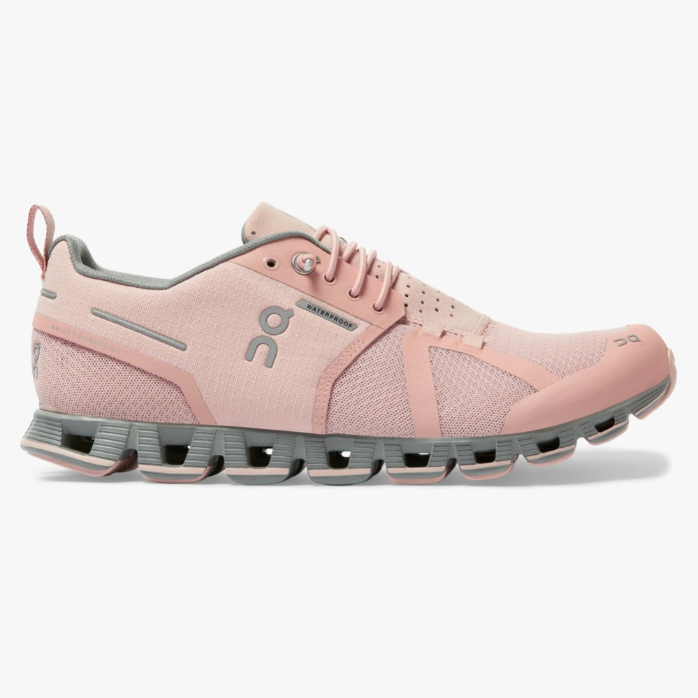 Women\'s QC Cloud Waterproof Road Running Shoes Rose Website | UK-791462