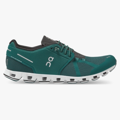 Men's QC Cloud Road Running Shoes Green Website | UK-058926