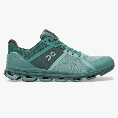 Men's QC Cloudace Road Running Shoes Green Website | UK-609384