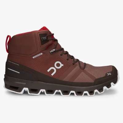 Men's QC Cloudrock Waterproof Hiking Boots Red Website | UK-065714