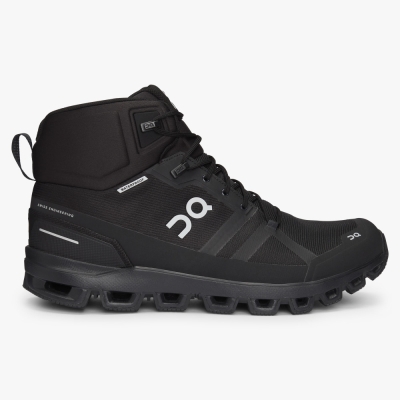 Men's QC Cloudrock Waterproof Hiking Boots Black Website | UK-653407