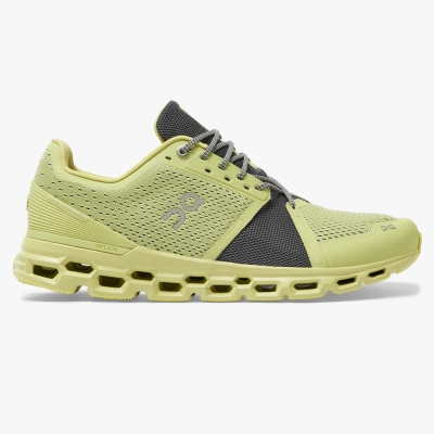 Men's QC Cloudstratus Road Running Shoes Green Website | UK-509164