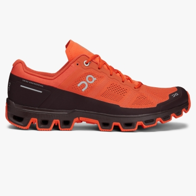 Men's QC Cloudventure Trail Running Shoes Orange Website | UK-906387