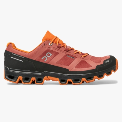 Men's QC Cloudventure Waterproof Trail Running Shoes Orange Website | UK-794865